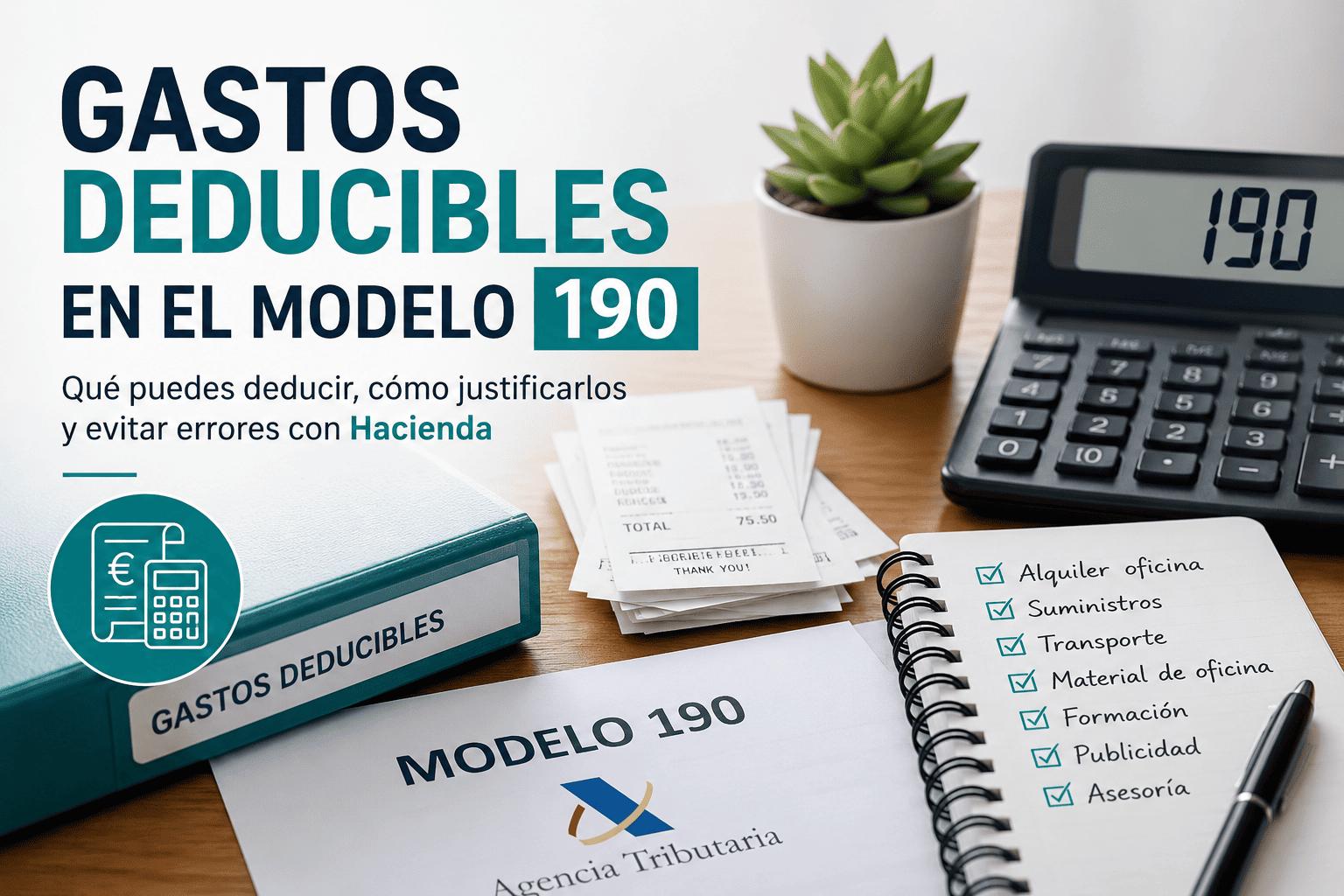 Gastos deducibles modelo 190