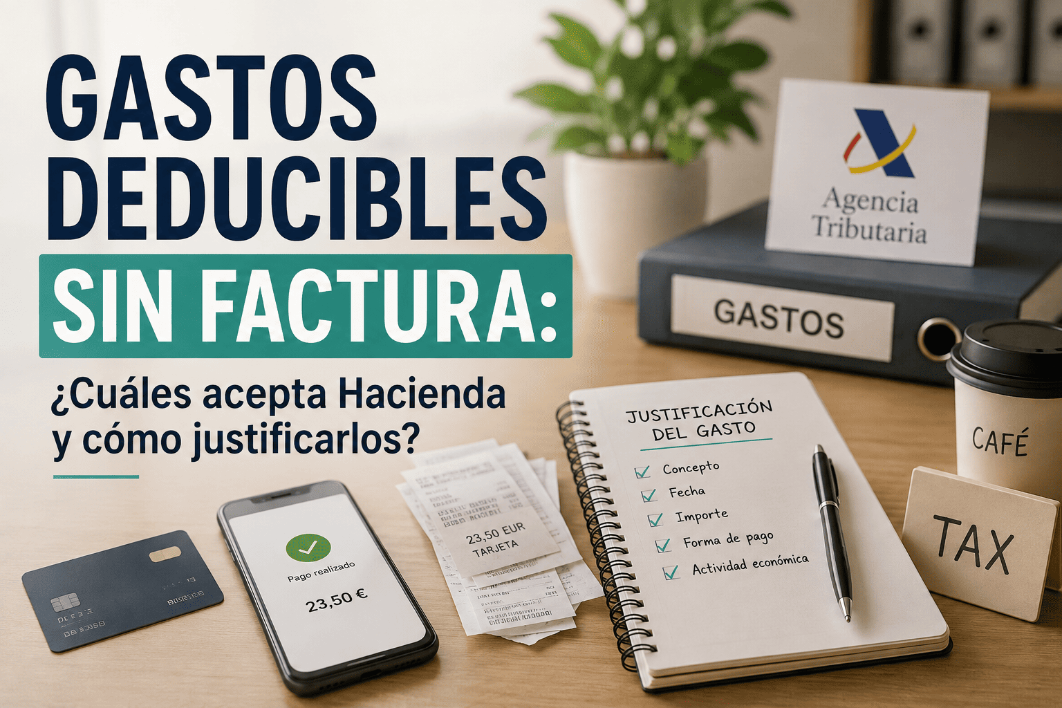 Gastos deducibles sin factura