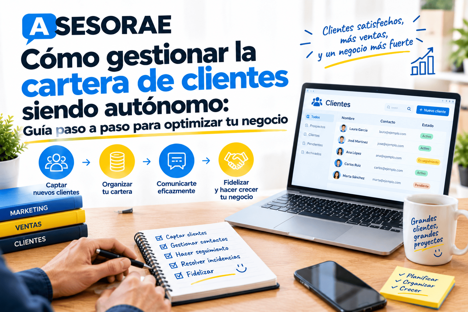 Cómo gestionar cartera clientes autónomo