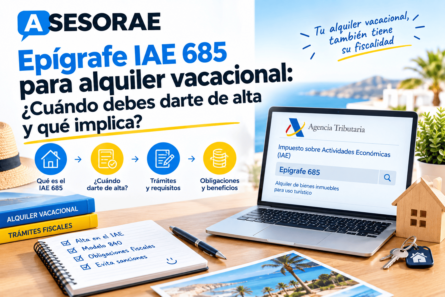 Epígrafe IAE 685 para alquiler vacacional