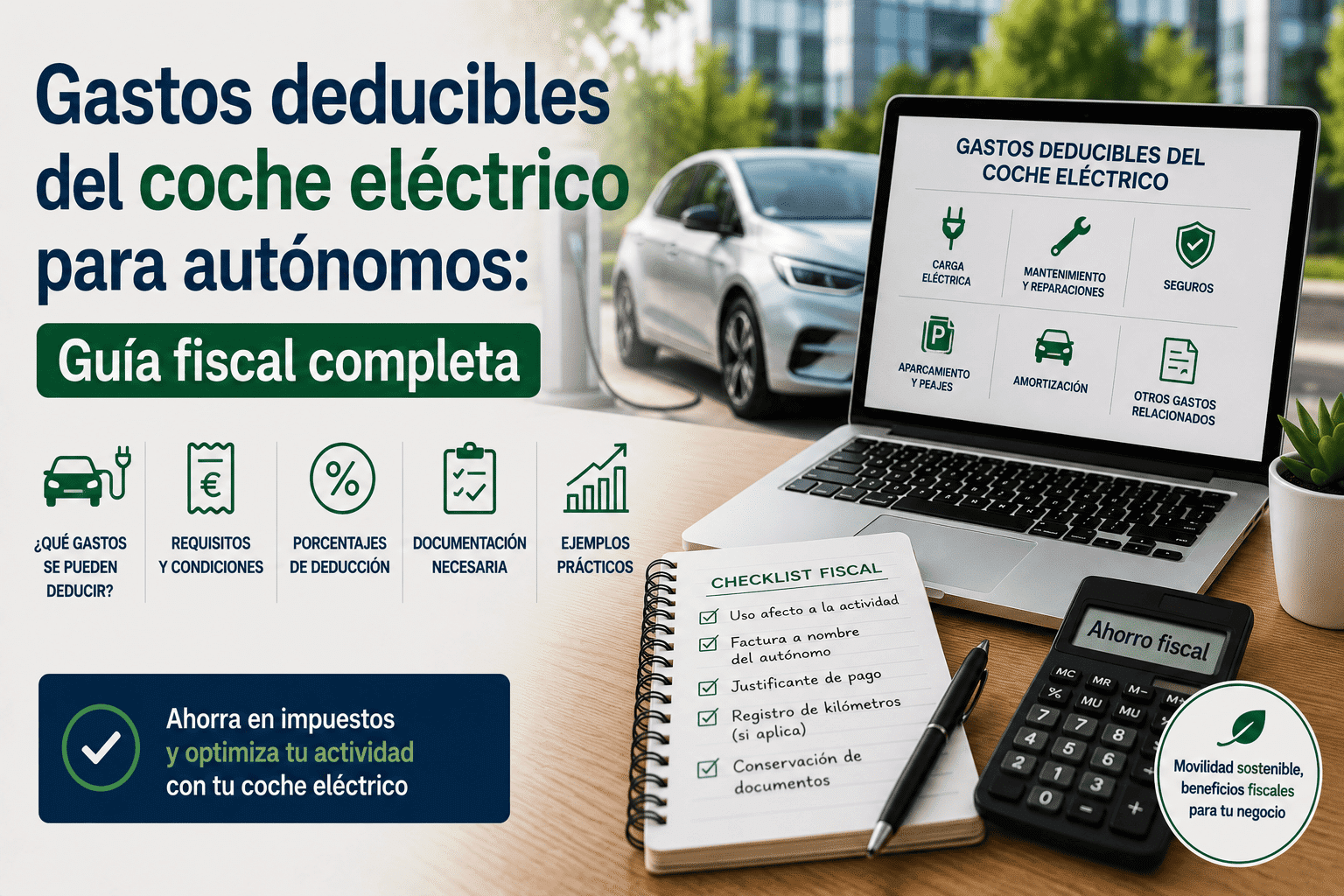 Gastos deducibles coche eléctrico autónomo